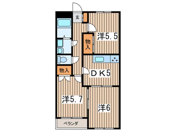 岩崎ガーデンの物件間取画像